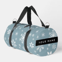 White Snowflakes, Grey, Your name, Personalise