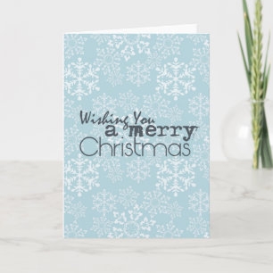 White Snowflakes Holiday Card