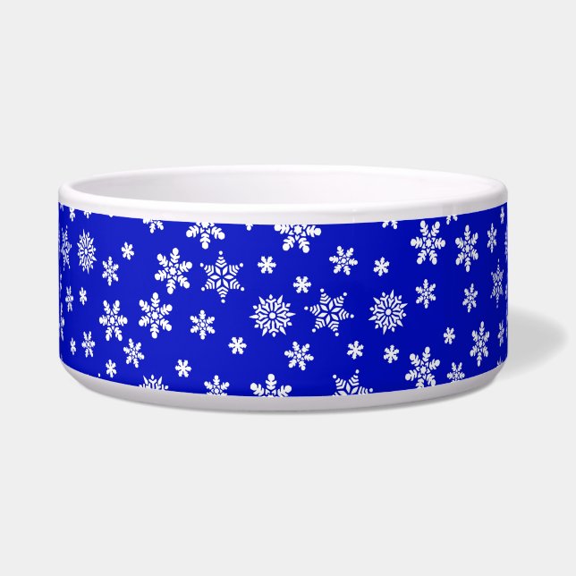 White Snowflakes on Blue  Background (Front)