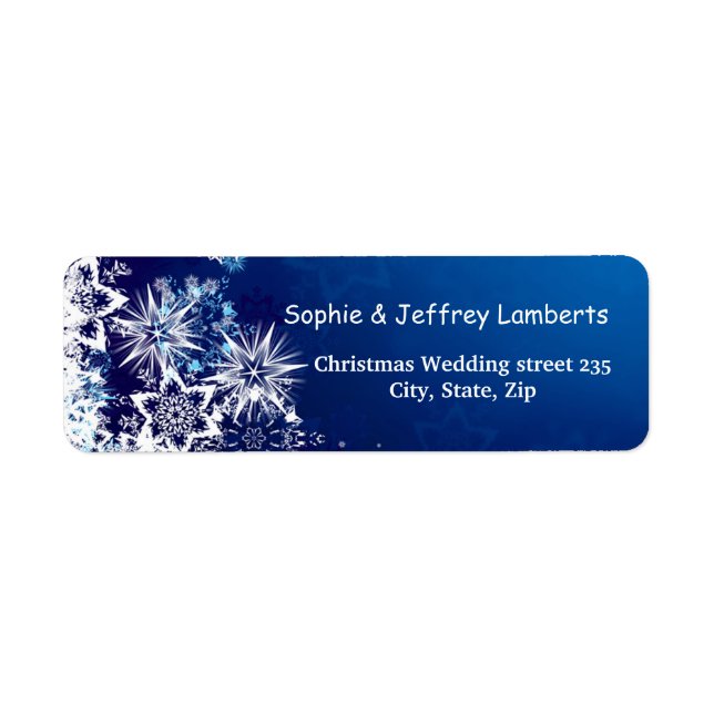 White snowflakes on blue Christmas (Front)