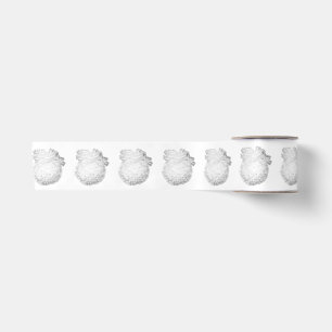 White Snowflakes Ornaments Ribbon Satin Ribbon