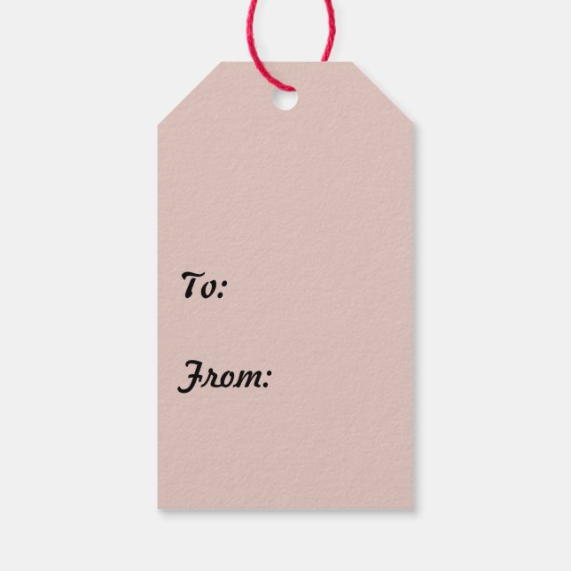 White Snowflakes Red Background Gift Tags (Back)