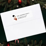 White Snowman Christmas Adress<br><div class="desc">Customer specific Snowman & Christmas Tree Christmas Address Label. Make your holiday greetings stand out with our editable Christmas address labels, featuring a timeless, rustic design with elegant script fonts and leafy accents. Quick & Easy: Personalise the label with your name and address in just seconds. Perfect for Holiday Greetings:...</div>