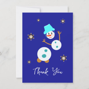 White snowman holiday card