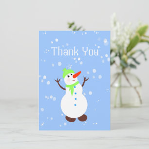White snowman holiday card