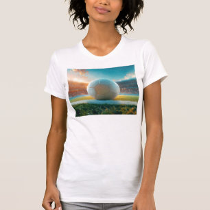 White Soccer Football In Arena T-Shirt