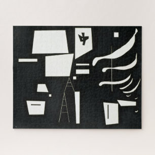 White - Soft and Hard Kandinsky Jigsaw Puzzle