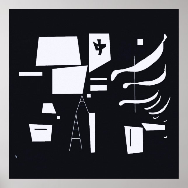 White–Soft and Hard - Wassily Kandinsky Art Poster (Front)