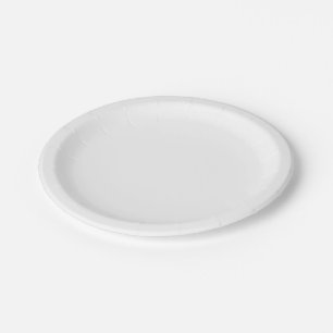 White Solid Colour  Paper Plate