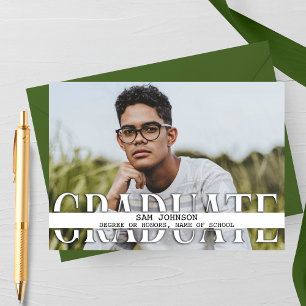 White Space Photo Graduation Announcement