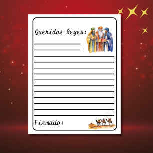 White Spanish Letter to the Wise Men - Los Reyes