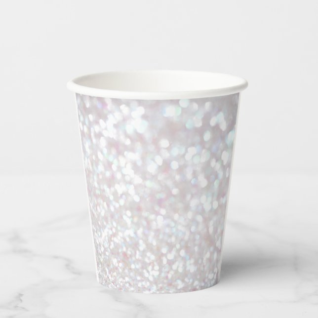White Sparkle Paper Cup (Front)