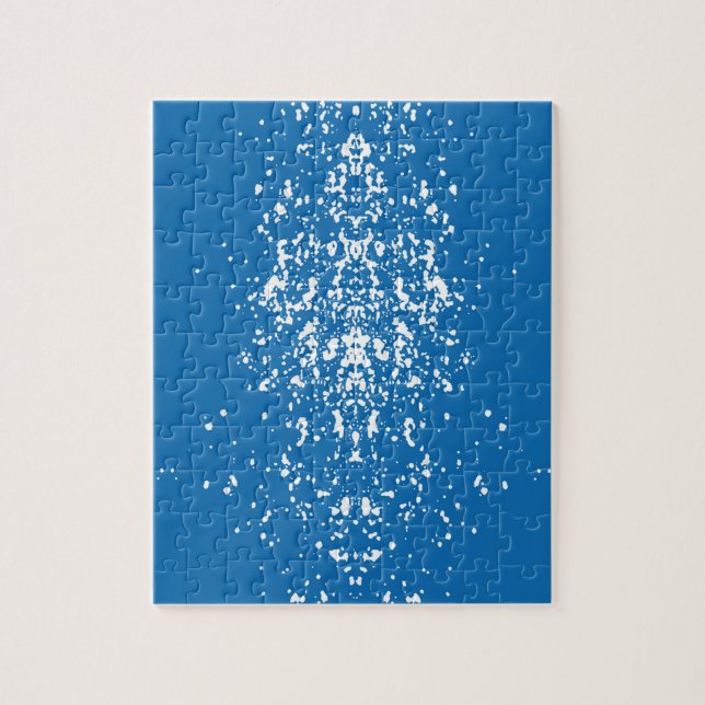 White Sparkles And Blue Background Jigsaw Puzzle (Vertical)