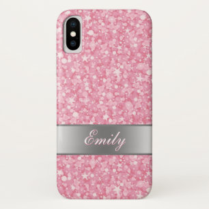White Sparks And Pink Glitter Case-Mate iPhone Case