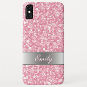 White Sparks And Pink Glitter Pattern Case-Mate iPhone Case