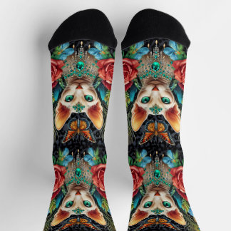 White Sphynx Cat Crew Socks