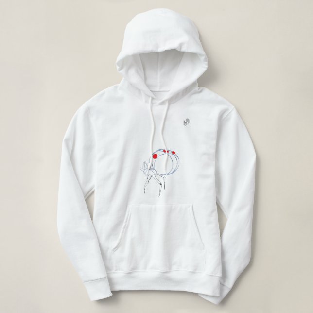 white spider hoodie (Design Front)