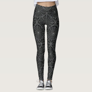 White Spiderwebs Leggings