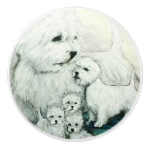 White Spirit Ceramic Knob