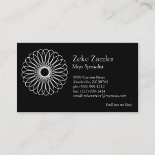 White Spirograph Business Card
