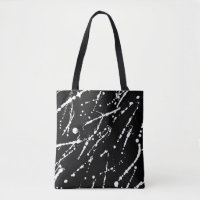 White Splatter on black abstract