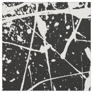 White Splatter on Black Fabric