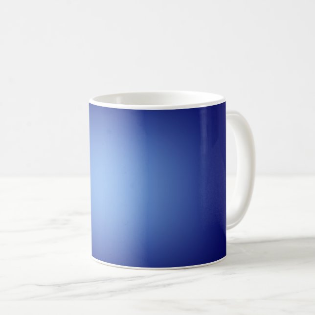 White spotlight on blue coffee mug (Front Right)