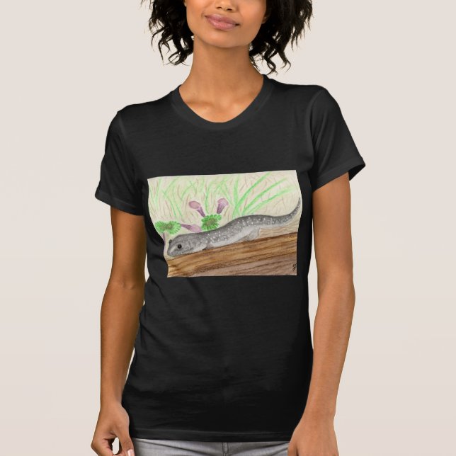 White Spotted Grey Salamander T-Shirt (Front)