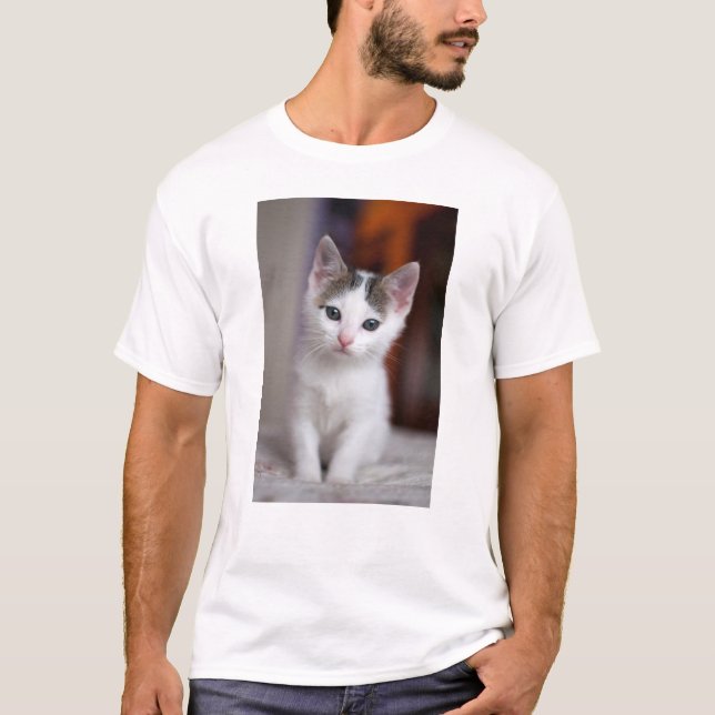 White Spotted Kitty T-Shirt (Front)