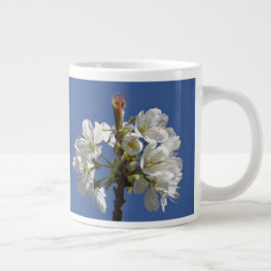 White Spring Bloom Large Coffee Mug