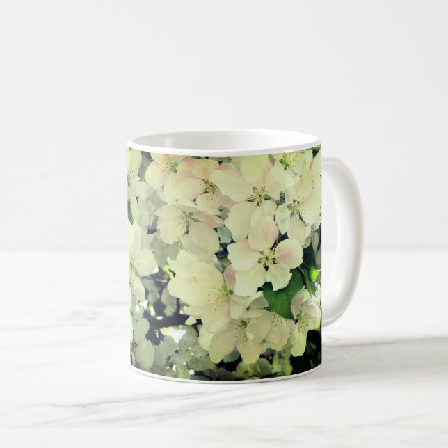 White Spring Blossoms  Coffee Mug (Front Right)