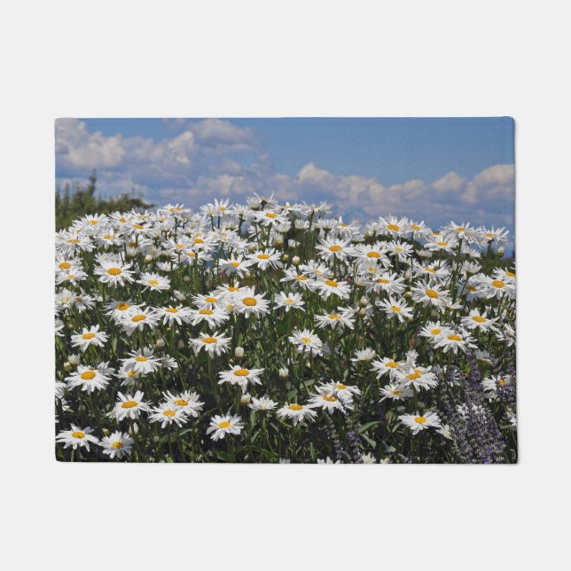White spring daisies doormat (Front)