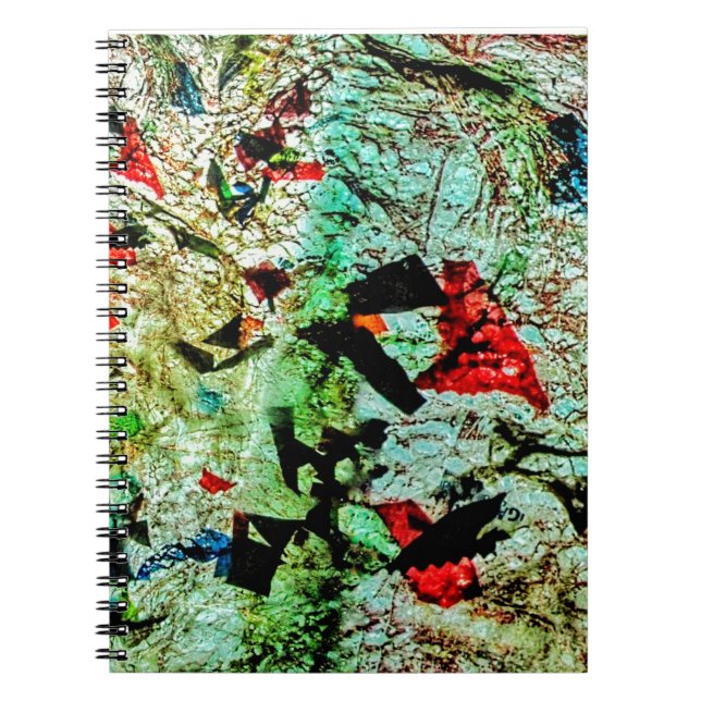 White sprinkle abstract Spiral Photo Notebook,Joy  Notebook (Front)