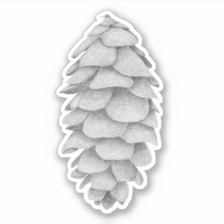 White Spruce Cone Sticker