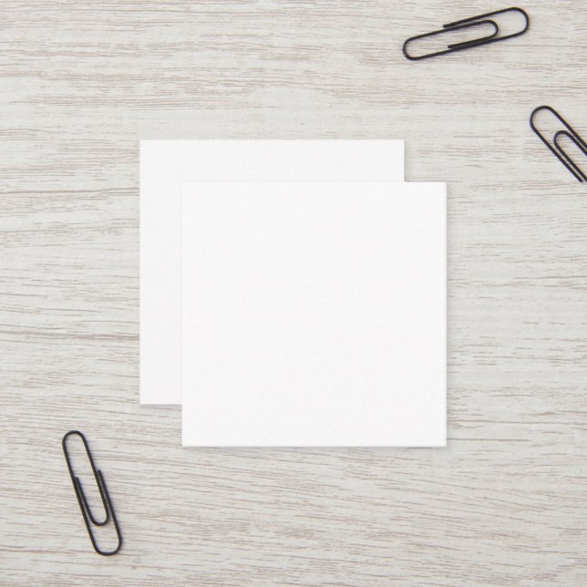 White Square Business Card (Front/Back In Situ)