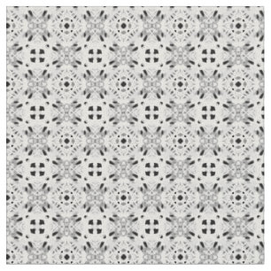 white squire lace like patten fabric
