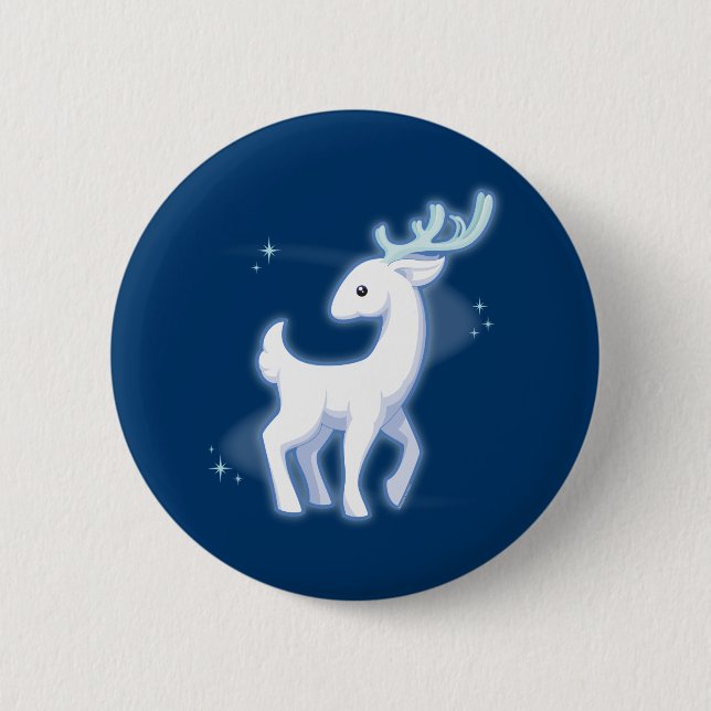 White Stag 6 Cm Round Badge (Front)