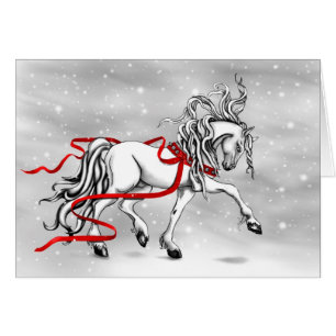 White Stallion Christmas Design