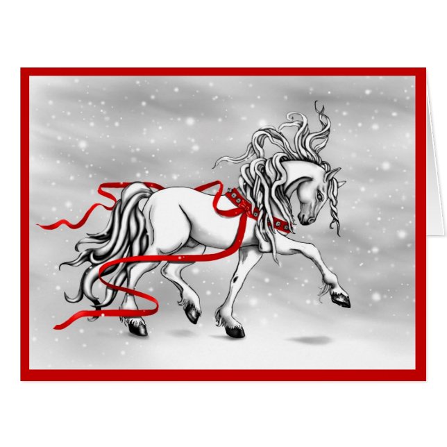 White Stallion Christmas Design (Front Horizontal)