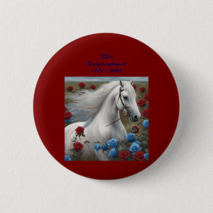 White stallion Semiquincentennial button