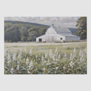 White Stalwart Barn Decoupage Tissue Paper