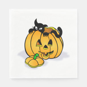 White Standard Luncheon Napkin/Halloween Napkin