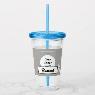 White Standard Ribbon by Kenneth Yoncich Acrylic Tumbler