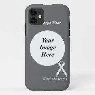White Standard Ribbon by Kenneth Yoncich iPhone 11 Case