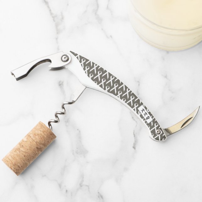 White Standard Ribbon by Kenneth Yoncich Corkscrew (Front)