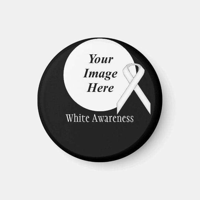 White Standard Ribbon by Kenneth Yoncich Magnet (Front)