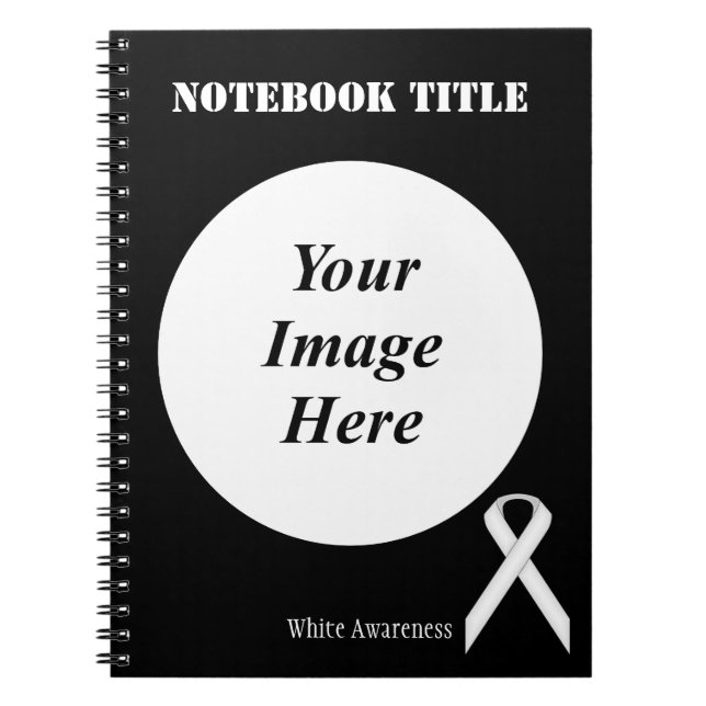 White Standard Ribbon by Kenneth Yoncich Notebook (Front)