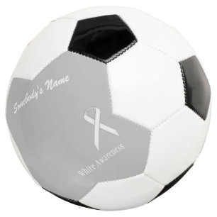 White Standard Ribbon Template by Kenneth Yoncich Soccer Ball