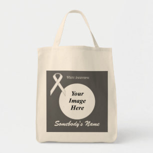 White Standard Ribbon Template by Kenneth Yoncich Tote Bag