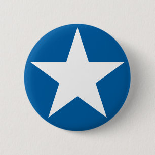 White Star 6 Cm Round Badge